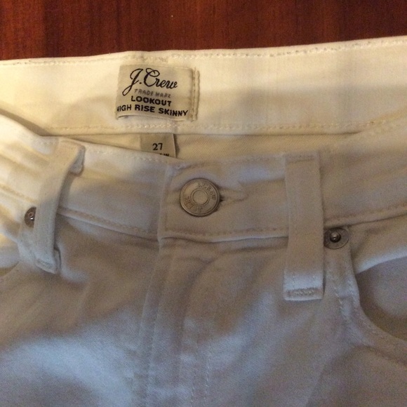 J.Crew lookout high rise white jeans 27 - Picture 4 of 5